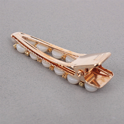 Заколка для волос с жемчужинами и стразами