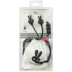 Наушники "Зайцы" вакуумные проводные с микрофоном в чехле