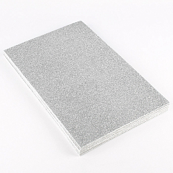 Набор пластичной замши с блёстками серебристая А4 10л (фоамиран)