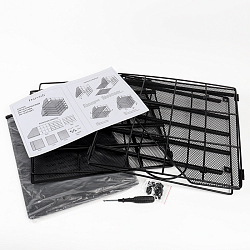 Лоток металлический 1 отделение 5 секций цвет чёрный