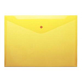 Папка-конверт на кнопке жёлтая А4