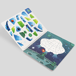 Раскраска с наклейками на гребне "Космос"