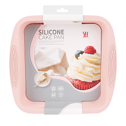 Форма для запекания квадратная розовая