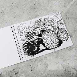 Альбом для рисования 24л + 6л раскраска "Красная машинка" на гребне