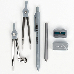 Готовальня 10 предметов "XO mate" в метал. футляре