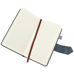 Книжка записная 11*19,3см 140л  в клетку обложка кожзам на магнитной застёжке