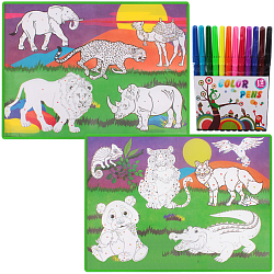 Раскраска-коврик "Животные Африки"