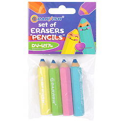 Набор ластиков "Карандаши" 4шт/уп
