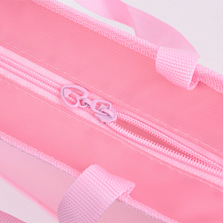 Папка детская с ручками А4 пласт. с рисунком на молнии Розовые дино