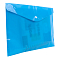 Папка-конверт на кнопке А4 синяя 160мкм