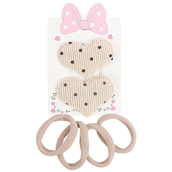 Аксессуары для волос в наборе (2 заколки-зажима+ 4резинки)