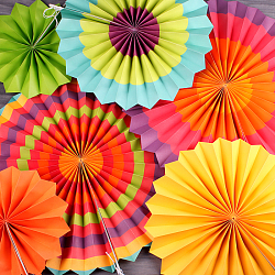 Праздничное украшение "Веер" 6шт/уп (набор) ассорти