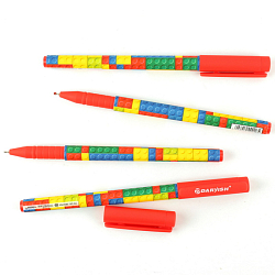 Ручка шар. синяя с чернилами на масляной основе корпус "Лего" "soft"