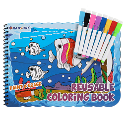 Раскраска многоразовая "Подводный мир" + 8 цв. маркеров