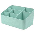 Органайзер настольный пластиковый 7 отделений светло-бирюзовый