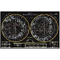 Карта Звёздное небо с рис. зодиакальных созвездий (в пластик. тубусе)
