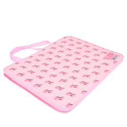 Папка детская с ручками А4 пласт. с рисунком на молнии Розовые дино