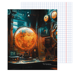 Тетрадь  48л кл "Глобус" обложка Уф-лак