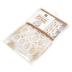 Шторка для ванной с кольцами 180*180см ассорти