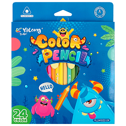 Карандаши 24цв трехгранный корпус "Монстрики"