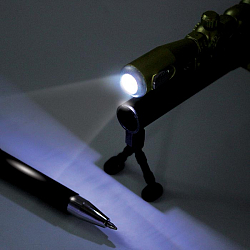 Ручка шар. синяя "Darvish"  "Снайперская винтовка" с фонариком