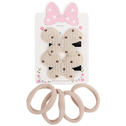 Аксессуары для волос в наборе (2 заколки-зажима+ 4резинки)