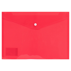 Папка-конверт на кнопке А4 красная 160мкм
