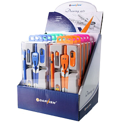 Готовальня  6 предм. "Darvish" циркуль+грифель+карандаш автомат.+грифели0,5мм НВ+точилка+ластик