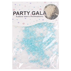 Праздничное украшение "Бусы на леске" голубые