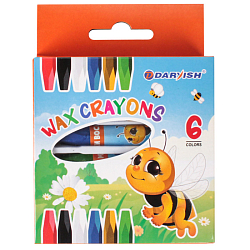 Мелки восковые  6цв. "Darvish"