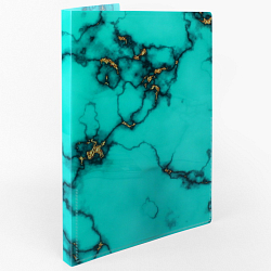 Папка с зажимом и карманом А4  Marble