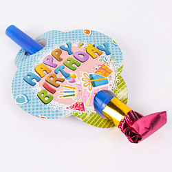 Праздничное украшение "Дудки-язычки"  6шт/уп (набор) HappyBirthday