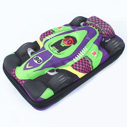 Пенал "3D CARS" 23,5*14*6см (фиолетовый)