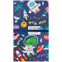 Раскраска с карандашами  (комплект 2 раскраски (10*18см)+ 10 цв.карандашей) (4вида)