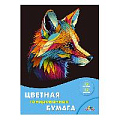 Бумага цветная тонированная А4 12л. 12цв. "Цветная лиса"