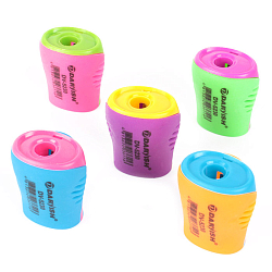 Точилка пласт. "Darvish" ассорти  в пластиковой банке