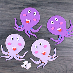 Наклейки  для декорирования "Осьминог" 4шт/уп