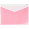 Папка-конверт на кнопке А4 Ice розовая с дополнительным карманом