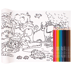 Раскраска "Рулон-наклейка" 200*30см. Животный рай