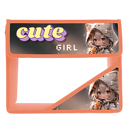 Папка для тетрадей А5 2отд на липучках Cute girl