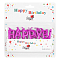 Свечи для торта "Happy birthday" цвет фуксия