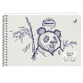 Скетчбук А5+ (165*248) 80л  Panda book на спирали блок-офсет 120г/м2