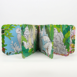 Раскраска многоразовая "Птицы" + 8 цв. маркеров