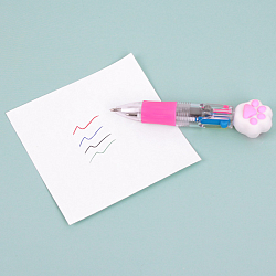 Ручка авт.  4-х цветная "Mini"  "Лапка"