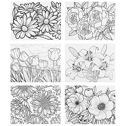 Альбом для рисования 24л + 6л раскраска "Яркие тюльпаны" на гребне