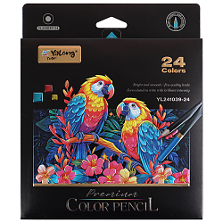 Карандаши 24цв круглый корпус "Дикий мир"