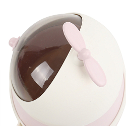 Ёмкость для мусора настольная бело-розовая