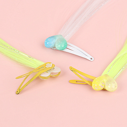 Заколка для волос 2 шт. в наборе (клик-клак с прядью)