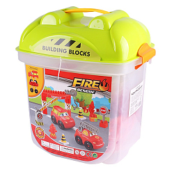 Конструктор 2в1 65 деталей в пластиковом контейнере