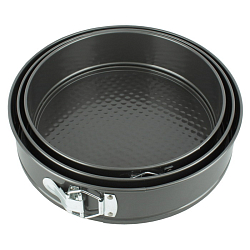 Формы для запекания разъемные круглые 3 шт. D-24,26,28см в наборе